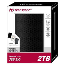 Transcend išorinis HDD 2.5'''' StoreJet 2TB smūgiams atsparus Transcend išorinis HDD 2.5'''' StoreJet 2TB smūgiams atsparus