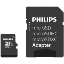Philips 16GB micro SDHC Class 10 + Adapter FM16MP45B / 10