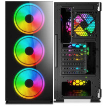 Savio Prime X1 ARGB Glass Black