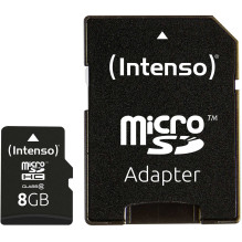 „Intenso Micro SDHC 8GB“ 10 klasė „Intenso Micro SDHC 8GB“ 10 klasė