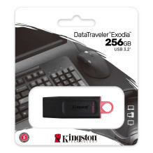 „Kingston“ 256 GB „DataTraveler Exodia“ USB 3.2, juodas + raudonas, DTX / 256 GB „Kingston“ 256 GB „DataTraveler Exodia“ USB 3.2, juodas + raudonas, DTX / 256 GB