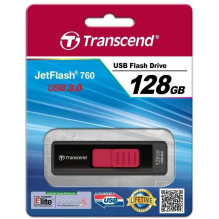 Transcend 128GB USB 3.1 Jetflash 760 Black / Red