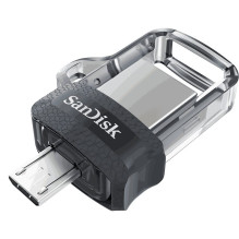 „Sandisk“ 64 GB „Ultra Dual Drive“ USB 3.0 / micro USB atmintinė „Sandisk“ 64 GB „Ultra Dual Drive“ USB 3.0 / micro USB atmintinė