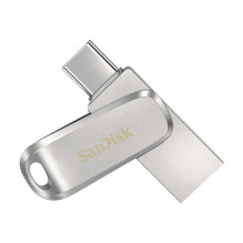 Sandisk 512GB Ultra Dual Drive Luxe USB 3.1 + C tipo sidabrinė Sandisk 512GB Ultra Dual Drive Luxe USB 3.1 + C tipo sidabrinė
