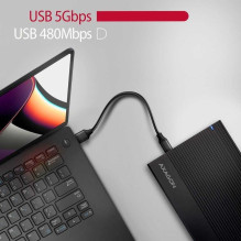 „Axagon“ išorinis HDD / SSD korpusas, 3,5 colio, USB 3.2, juodas, EE35-GTR „Axagon“ išorinis HDD / SSD korpusas, 3,5 colio, USB 3.2, juodas, EE35-GTR