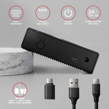 „Axagon“ išorinis HDD / SSD korpusas, 3,5 colio, USB 3.2, juodas, EE35-GTR „Axagon“ išorinis HDD / SSD korpusas, 3,5 colio, USB 3.2, juodas, EE35-GTR