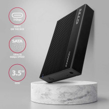 „Axagon“ išorinis HDD / SSD korpusas, 3,5 colio, USB 3.2, juodas, EE35-GTR „Axagon“ išorinis HDD / SSD korpusas, 3,5 colio, USB 3.2, juodas, EE35-GTR