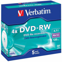 Verbatim DVD-RW 4,7 GB 4x 5 vnt. Verbatim DVD-RW 4,7 GB 4x 5 vnt.