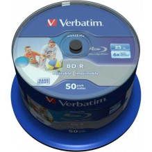 Verbatim BD-R 25GB 6x DataLife Printable Cake Box 50 Verbatim BD-R 25GB 6x DataLife Printable Cake Box 50