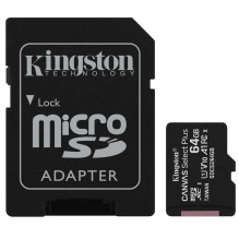 Kingston 64GB Canvas Select Plus 100R micro SDXC UHS-I + Adapter SDCS2 / 64GB Kingston 64GB Canvas Select Plus 100R micro SDXC UHS-I + Adapter SDCS2 / 64GB