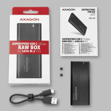 „Axagon“ bevaržtė žaliavų dėžutė EEM2-SBC