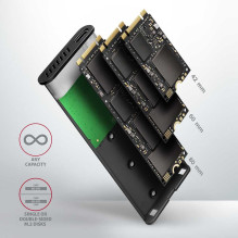 Axagon Screwless Raw Box EEM2-SBC Axagon Screwless Raw Box EEM2-SBC