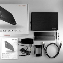 „Axagon Aline Box“ 3,5 colio SATA USB 3.0, juodas EE35-XA3 „Axagon Aline Box“ 3,5 colio SATA USB 3.0, juodas EE35-XA3