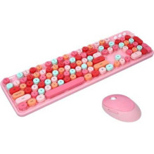 Mofii Wireless Keyboard and Mouse Combo Sweet Pink