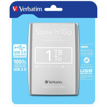 Verbatim Store ''n'' Go USB 3.0 Portable Hard Drive 1TB Silver