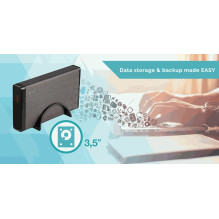 I-Tec External HDD Enclosure 3,5" USB 3.0 Black MYSAFE35U401 I-Tec External HDD Enclosure 3,5" USB 3.0 Black MYSAFE35U401