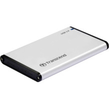 „Transcend StoreJet 25S3“ išorinis HDD korpusas, 2,5 colio, USB 3.0, sidabrinis „Transcend StoreJet 25S3“ išorinis HDD korpusas, 2,5 colio, USB 3.0, sidabrinis