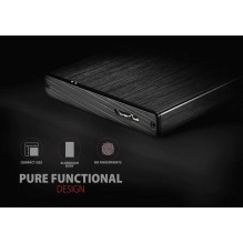 Axagon External HDD SSD Enclosure 2.5" USB3.0 Black EE25-XA6