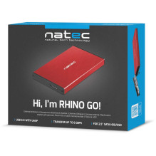 Natec Išorinis HDD Korpusas Rhino Go 2,5" Red NKZ-1279 Natec Išorinis HDD Korpusas Rhino Go 2,5" Red NKZ-1279