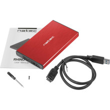 Natec Išorinis HDD Korpusas Rhino Go 2,5" Red NKZ-1279 Natec Išorinis HDD Korpusas Rhino Go 2,5" Red NKZ-1279