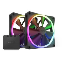 Nzxt F140 RGB 140mm 2-pack ir RGB valdiklio korpuso ventiliatorius RF-R14DF-B1