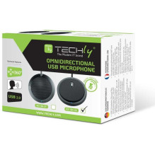 Techly ICC SH-22 daugiakryptis USB mikrofonas, juodas