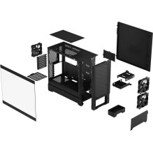 Fractal Design Pop Air Black TG Clear Tint klaviatūra Fractal Design Pop Air Black TG Clear Tint klaviatūra