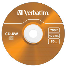 Verbatim CD-RW Colour 12x 700 MB 5 pcs