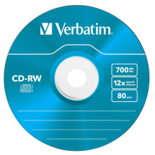 Verbatim CD-RW Colour 12x 700 MB 5 pcs