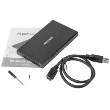 Natec External HDD Enclosure Rhino Go 2,5" Black NKZ-0941 Natec External HDD Enclosure Rhino Go 2,5" Black NKZ-0941