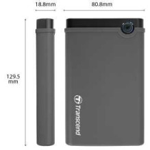 Transcend Išorinis HDD Korpusas 2,5" USB 3.0 Juodas TS0GSJ25CK3 Transcend Išorinis HDD Korpusas 2,5" USB 3.0 Juodas TS0GSJ25CK3