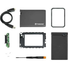 Transcend Išorinis HDD Korpusas 2,5" USB 3.0 Juodas TS0GSJ25CK3 Transcend Išorinis HDD Korpusas 2,5" USB 3.0 Juodas TS0GSJ25CK3