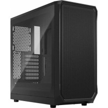 „Fractal Design Focus 2 Black TG“ skaidraus atspalvio korpusas