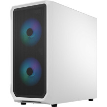 „Fractal Design Focus 2 RGB White TG Clear Tint“ korpusas