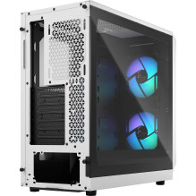 „Fractal Design Focus 2 RGB White TG Clear Tint“ korpusas