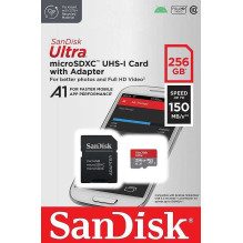 Sandisk Micro SDXC 256GB 10 klasės UHS-I SDSQUAC-256G-GN6MA Sandisk Micro SDXC 256GB 10 klasės UHS-I SDSQUAC-256G-GN6MA