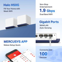 Mercusys AC1900 Halo H50G 2-Pack