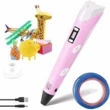Fusion Accessories 3D printing pen for creating figures from PLA / ABS Pink FUS3DPENPI