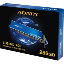 Adata ADATA LEGEND 700 256 GB - SSD - M.2, PCIe 3.0 x4, mėlyna / auksinė Adata ADATA LEGEND 700 256 GB - SSD - M.2, PCIe 3.0 x4, mėlyna / auksinė