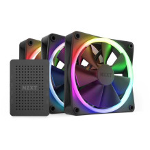 „Nzxt F120 RGB 120 mm“ 3 šviestuvų rinkinys ir RGB valdiklis RF-R12TF-B1