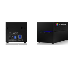 „Icy Box“ išorinis HDD / SSD korpusas 2x3,5' USB 3.0, juodas, IB-RD3621U3 „Icy Box“ išorinis HDD / SSD korpusas 2x3,5' USB 3.0, juodas, IB-RD3621U3