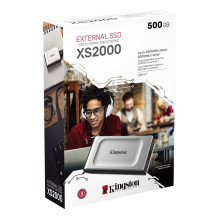 „Kingston XS2000 500GB 2,5'“ juodos / sidabrinės spalvos SXS2000 / 500G „Kingston XS2000 500GB 2,5'“ juodos / sidabrinės spalvos SXS2000 / 500G
