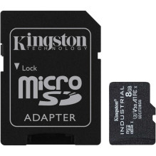 „Kingston Industrial Micro SDHC 8GB“ + SD adapteris „Kingston Industrial Micro SDHC 8GB“ + SD adapteris