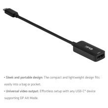 Club3D C tipo USB adapteris HDMI 2.1 8K HDR10 DP1.4 St / Bu mažmeninė prekyba