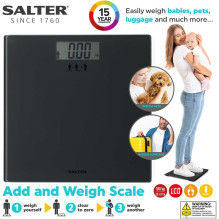 Salter SA00300 GGFEU16 Add and Weigh Scale Black Salter SA00300 GGFEU16 Add and Weigh Scale Black