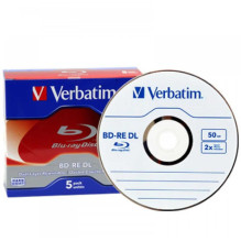 Verbatim BD-RE 50GB x2 dėklas, 5 vnt. Verbatim BD-RE 50GB x2 dėklas, 5 vnt.