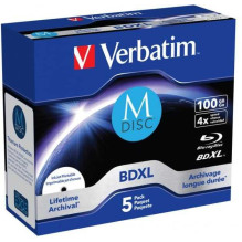 Verbatim M-DISC BD-R 100GB 4x Printable Jewel Case 5
