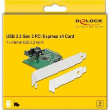 DELOCK DeLOCK PCIe card 1x internal USB 3.2 Gen 2 Key A 20 pin, interface ca DELOCK DeLOCK PCIe card 1x internal USB 3.2 Gen 2 Key A 20 pin, interface ca