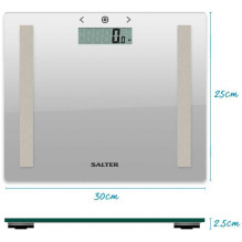 Salter 9113 SV3RAREU16 Compact Glass Analyser Bathroom Scales Salter 9113 SV3RAREU16 Compact Glass Analyser Bathroom Scales