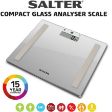 Salter 9113 SV3RAREU16 Compact Glass Analyser Bathroom Scales Salter 9113 SV3RAREU16 Compact Glass Analyser Bathroom Scales